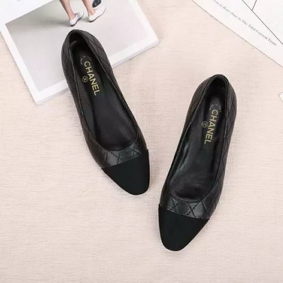 CHANEL Shallow mouth flat shoes Women--003